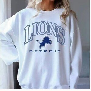 Detroit Lions Sweatshirt Retro NFL Crewneck Classic Lions Football 05